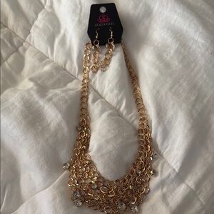Paparazzi Gold Layered Necklace Statement Piece